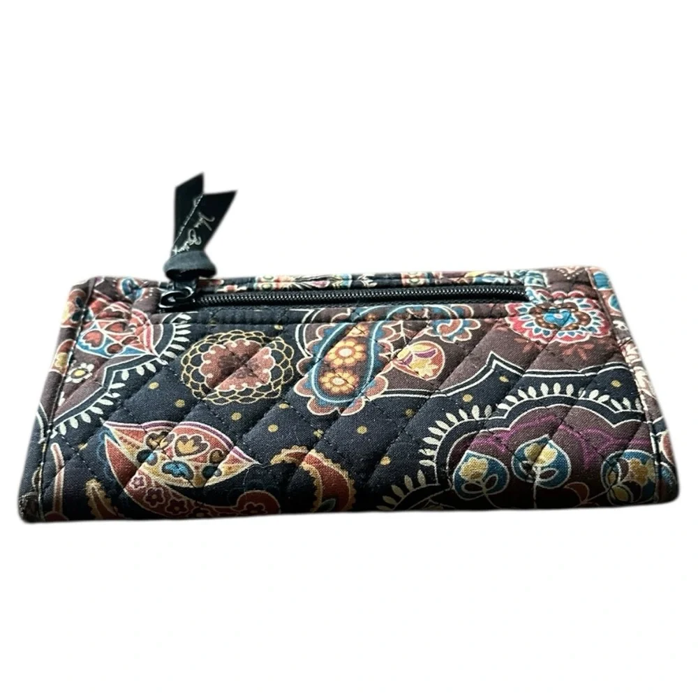Vera Bradley wallet Kensington pattern Paisley quilted print